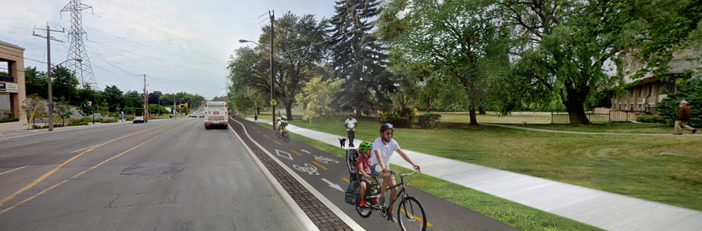 Artist rendering of Weston Road facing south