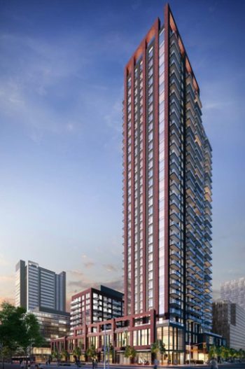 A tall building with many windows