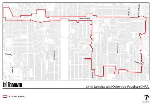 Map illustrating the study area boundary for the CHRA.