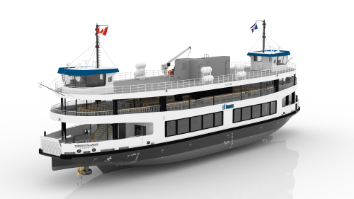 Rendering of the new Toronto Islander passenger ferry.