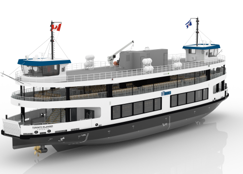 Rendering of the new Toronto Islander passenger ferry.