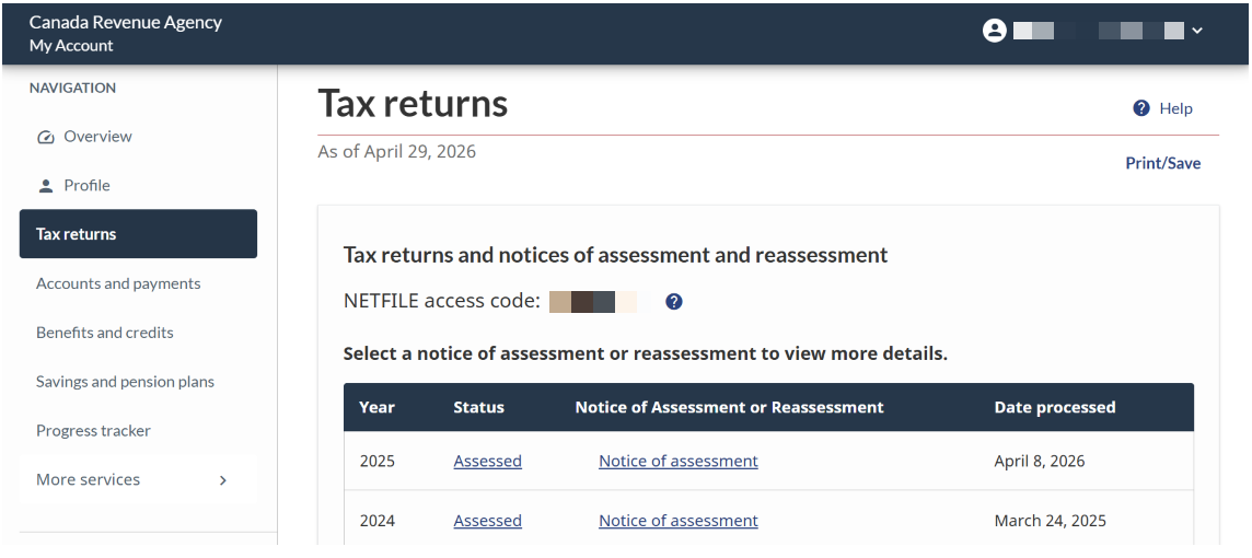 Locate your tax returns
