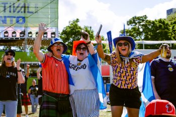 fans enjoying themselves at FIFA Fan Festival