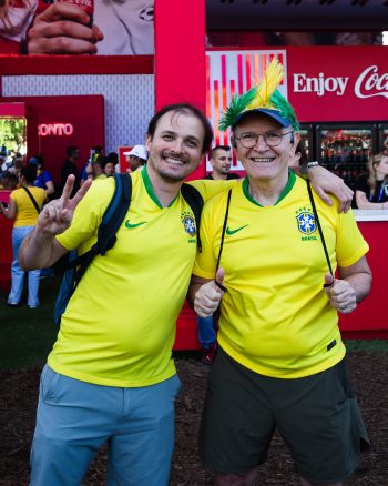 fans enjoying themselves at FIFA Fan Festival