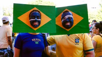 fans enjoying themselves at FIFA Fan Festival