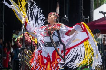 Indigenous fancy dancer