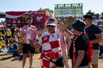 fans enjoying themselves at FIFA Fan Festival