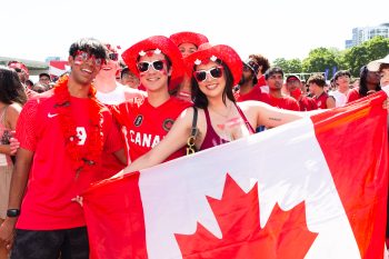 fans enjoying themselves at FIFA Fan Festival
