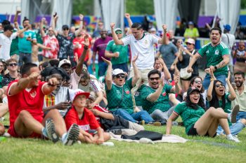 Fans cheering
