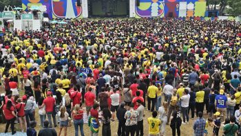 wide shot of FIFA Fan Festival