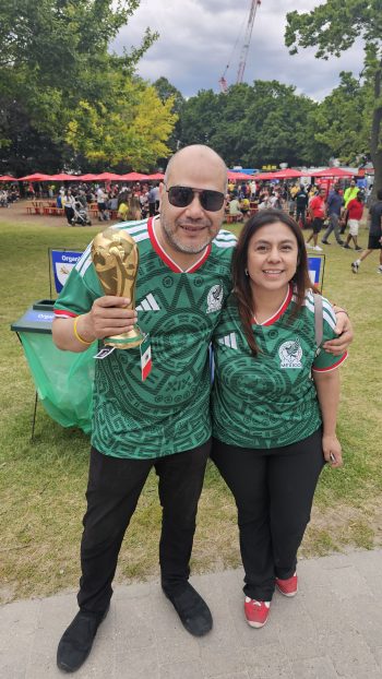 fans enjoying themselves at FIFA Fan Festival