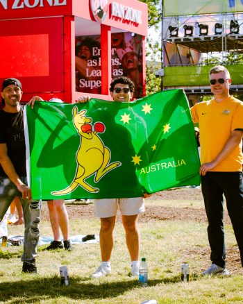 fans enjoying themselves at FIFA Fan Festival