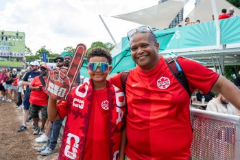 fans enjoying themselves at FIFA Fan Festival