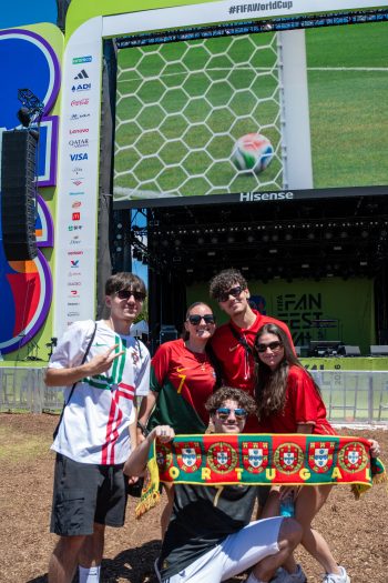 fans enjoying themselves at FIFA Fan Festival