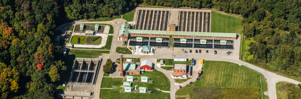 Aerial photo of North Toronto Treatment Plant