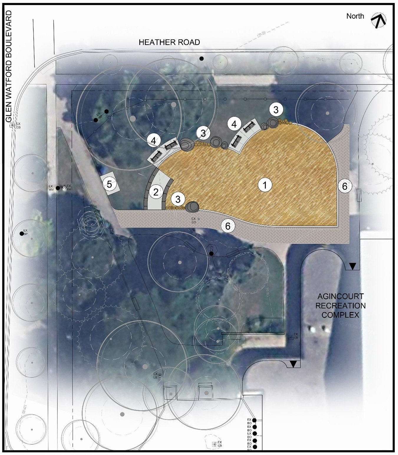 Site plan for Agincourt Playground