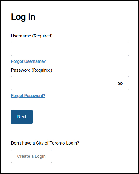Screenshot indicates user should select "Forgot Username" or "Forgot Password" on the login screen to reset their username or password.