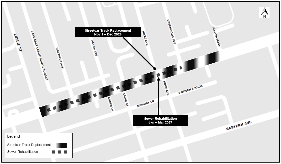 Map of construction area