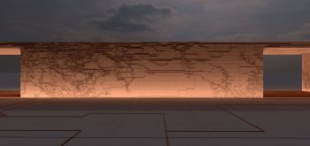 Rendering of the public art described in the text below.